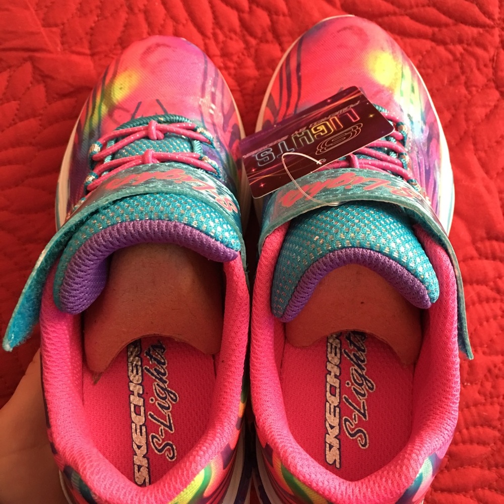 NWT/Box Skechers lights toddler size 13 - Picture 4 of 6